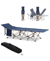 Streamdale Furniture Folding Camping Cot: 330 lbs. Capacity, Blue