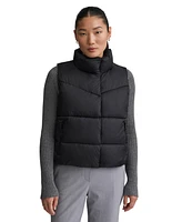 Nvlt Women's Cire Crop Padded Puffer Vest