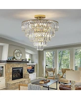 Streamdale Furniture 5-Tier Round Crystal Chandelier for Modern Home Decor