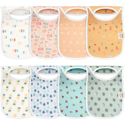 KeaBabies Baby Girls 8-Pack Bibs for Boys, Girls
