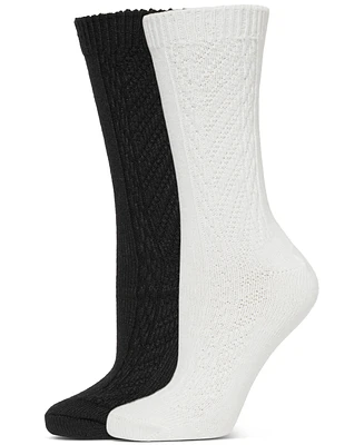 Hue Women's Seed Stitch Boot Socks, Pack of 2