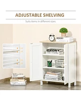 Simplie Fun White Double Door Storage Cabinet