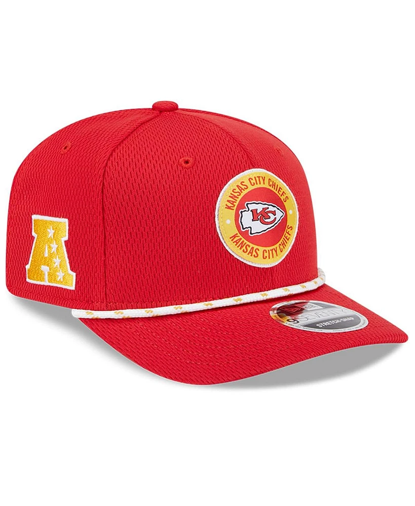 New Era Men's Red Kansas City Chiefs 2024 Sideline 9SEVENTY Stretch-Snap Hat