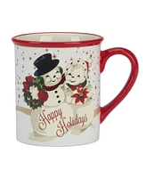 Certified International Santa's Retro Christmas Mugs, Set of 4