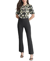 Dkny Petite High Rise Seamed Ponte Pants