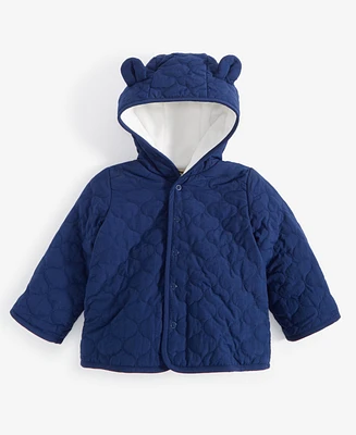 First Impressions Baby Boys Quilted Micro-Fleece-Lined Hooded Jacket, Created for Macy's