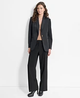 Dkny Women's Single-Button Padded-Shoulder Blazer