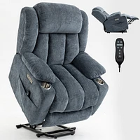 Streamdale Furniture 350 Lbs Chenille Power Lift Recliner with Massage and Usb Ports