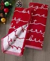 Skl Home Merry and Bright Jacquard Cotton 2-Pc Hand Towel Set, 16" x 25"