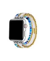 Posh Tech Women's Summer Beaded Band for Apple Watch 38mm, 40mm, 41mm, 42mm, 44mm, 45mm