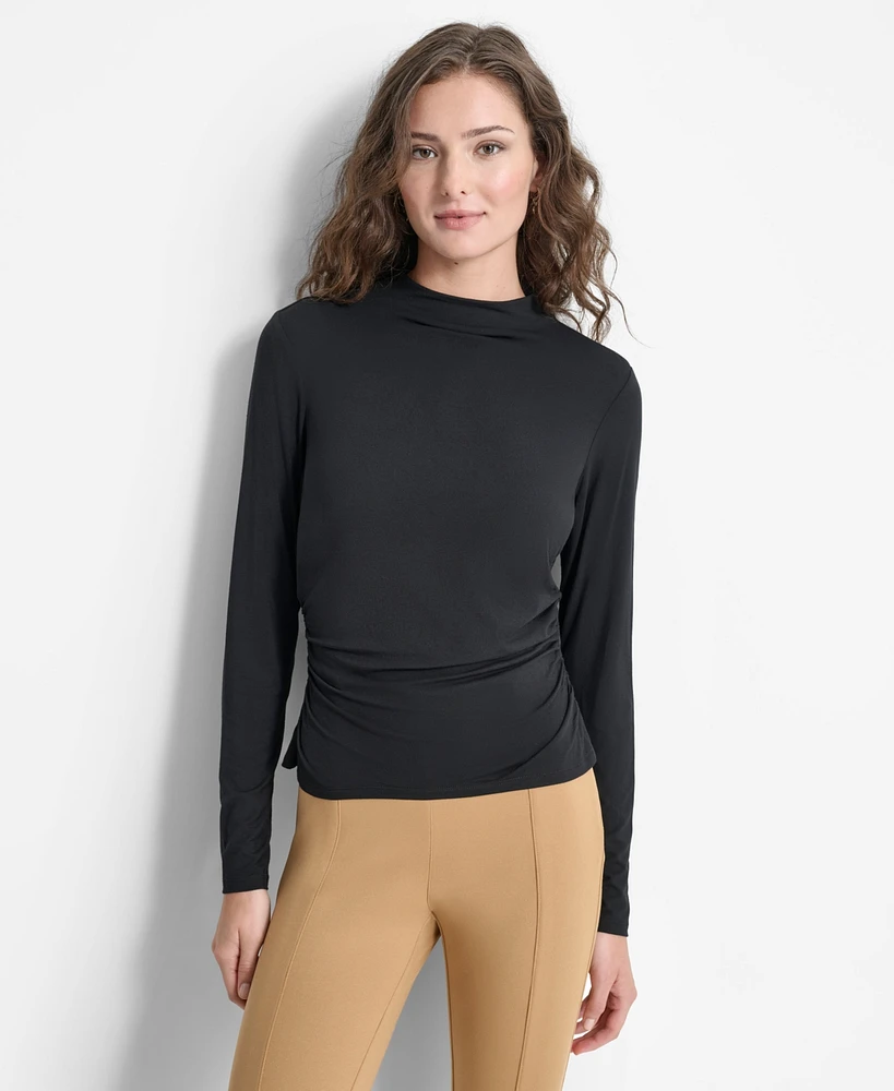 Dkny Petite Long-Sleeve Pullover Turtleneck Top