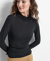 Dkny Petite Long-Sleeve Pullover Turtleneck Top