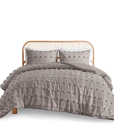 Intelligent Design Lucy Clip Jacquard 3-Piece Duvet Cover Set, Twin/Twin Xl