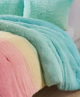 Mi Zone Primrose Ombre Shaggy Faux Fur 3-Piece Comforter Set