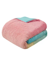 Mi Zone Primrose Ombre Shaggy Faux Fur 3-Piece Comforter Set