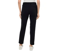 Kenneth Cole Women's Fly-Front Side-Panel Slim Ankle Pants