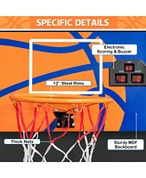 Vebreda Foldable Single Shot Basketball Arcade Game with Electronic Scorer and Basketballs