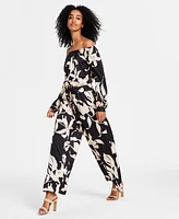 Vince Camuto Women's Printed High-Rise Wide-Leg Pants