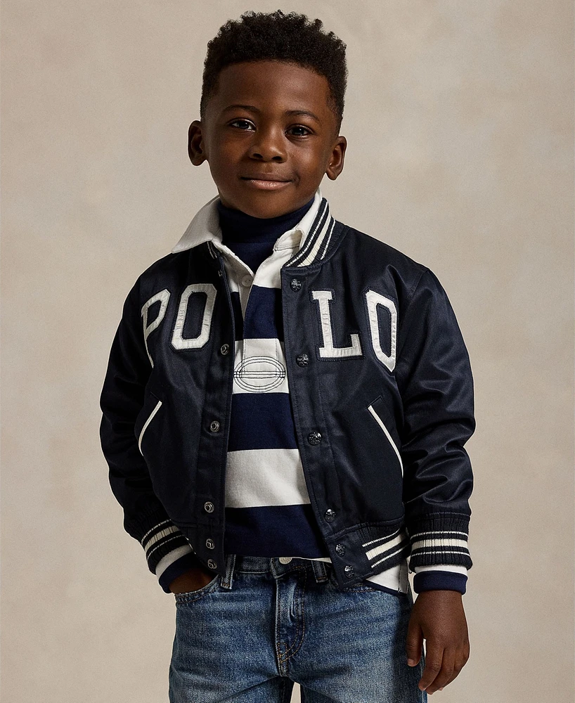 Polo Ralph Lauren Toddler and Little Boys Logo Twill Baseball Jacket