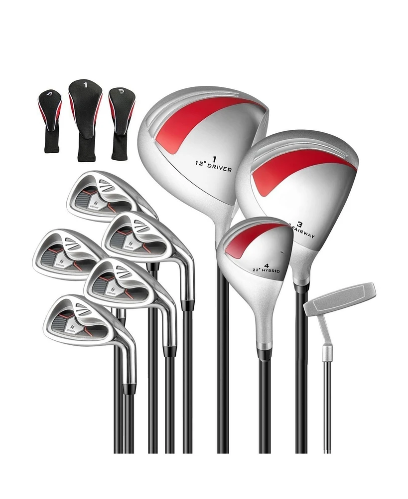 Vebreda Women's 9 Pieces Complete Golf Club Set-Red