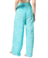 Vince Camuto Women's Pleated Printed Cover-Up Pants