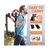 Hurtle Lightweight and Foldable Kick Scooter - Adjustable Scooter for Teens and Adult, Alloy Deck with High Impact Wheels