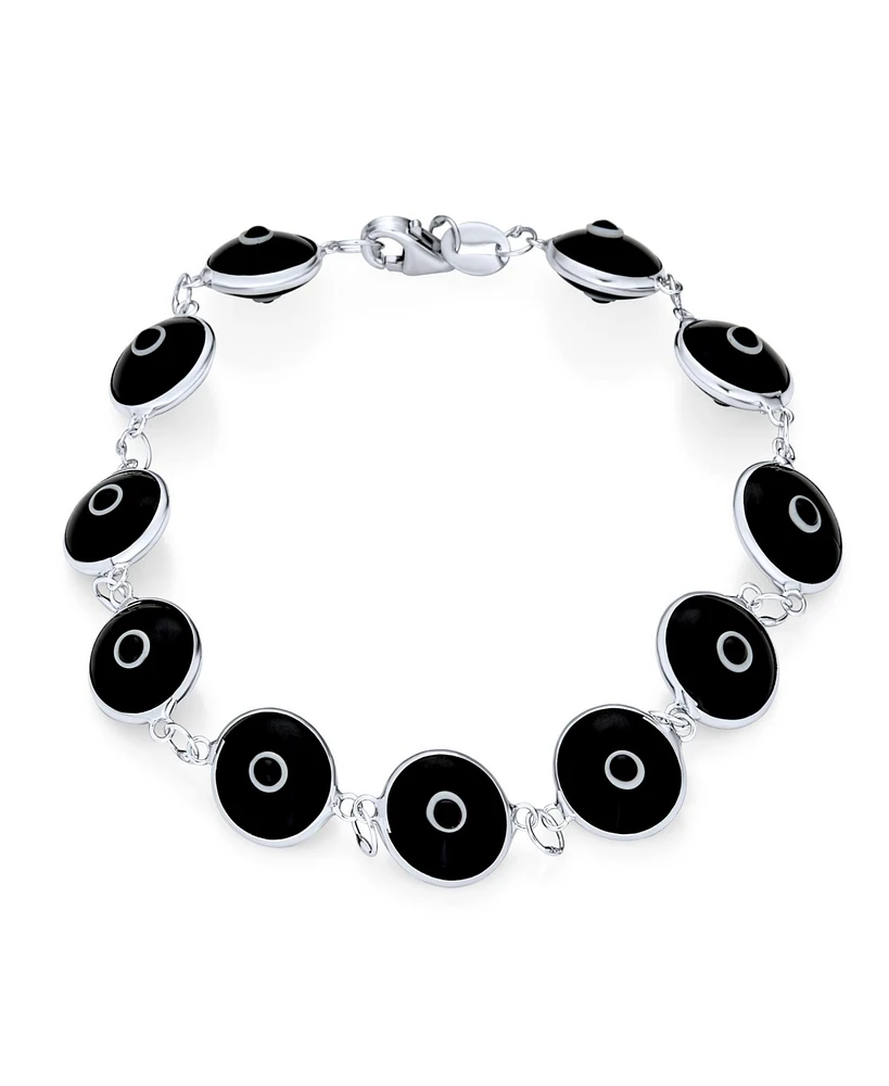 Bling Jewelry Protection Good Luck Amulet Strand Bracelet Multicolor Evil Eye Beads 7-7.5 Inch
