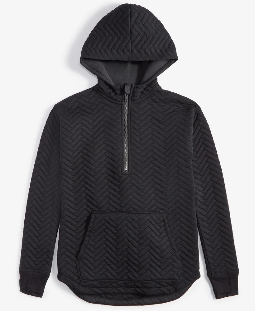 Id Ideology Big Girls Quilted Half-Zip Pullover Hoodie, Created for Macy's