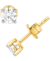 Forever Grown Diamonds 2-Pc. Set Lab Diamond Pendant Necklace & Matching Stud Earrings (1 ct. t.w.) Sterling Silver or 14k Gold-Plated Sterli