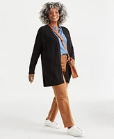 Style & Co Plus Turbo-Stitch Open-Front Cardigan, Created for Macy's