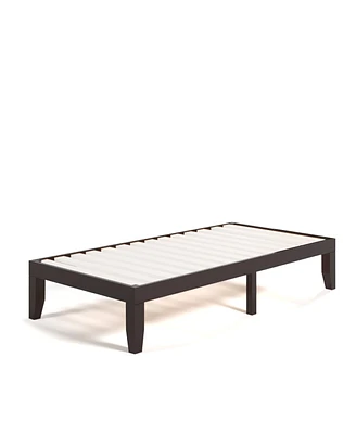 Gymax 14'' Twin Wooden Platform Bed Frame w/ Strong Slat Support Espresso