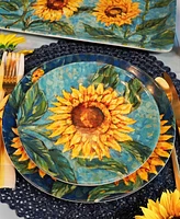 Certified International Golden Sunflowers Set of 4 Salad Plates