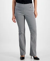 I.n.c. International Concepts Petite Houndstooth Bootcut Pull-On Pants, Created for Macy's