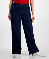 I.n.c. International Concepts Petite Flat-Front Denim Pants, Created for Macy's