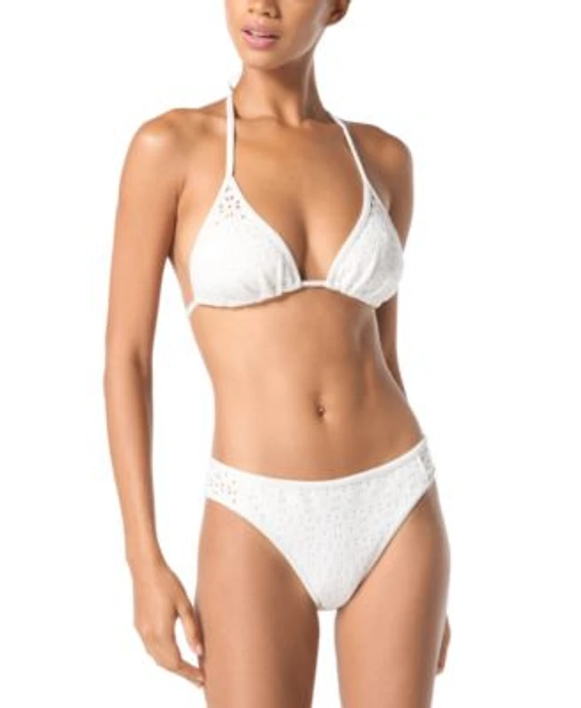 Michael Michael Kors Womens Laser Cut Triangle Bikini Top Laser Cut Bikini Bottoms