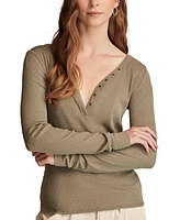 Lucky Brand Women's Snap-Closure Henley Top