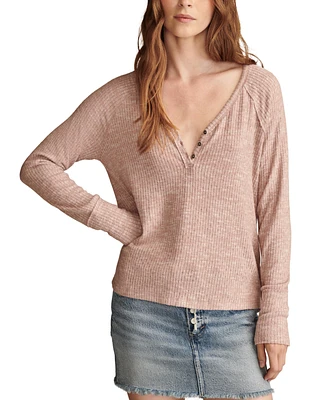 Lucky Brand Women's Cloud Henley Top