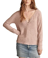 Lucky Brand Women's Cloud Henley Top