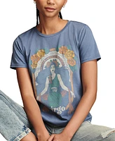 Lucky Brand Women's Embroidered Virgo Crewneck T-Shirt