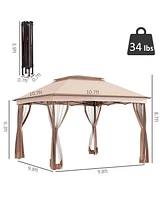 Streamdale Furniture Pop-Up Canopy with Zippered Netting and Carry Bag