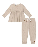 Calvin Klein Baby Girl Print Double-Brushed Knit Pants Set