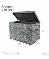 Sammy & Lou Kids Floral Felt Toy Box by