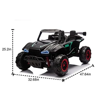 Kids 24V Electric Ride-On Police Car w/Parental Control