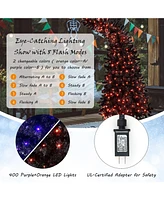 Skonyon 7 Feet Pre-Lit Halloween Tree 8 Flash Modes with 400 Lights