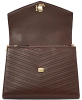 Lauren Ralph Lauren Embossed Leather Farrah Satchel