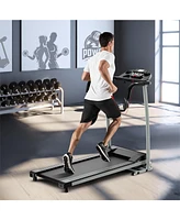 Skonyon Folding Treadmill with 12 Preset Programs and Lcd Display-Black