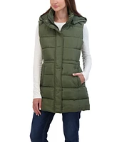 Sebby Collection Women's Puffer Vest With Drawstring Waist