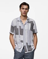 Mango Men's Flowy Printed Shirt