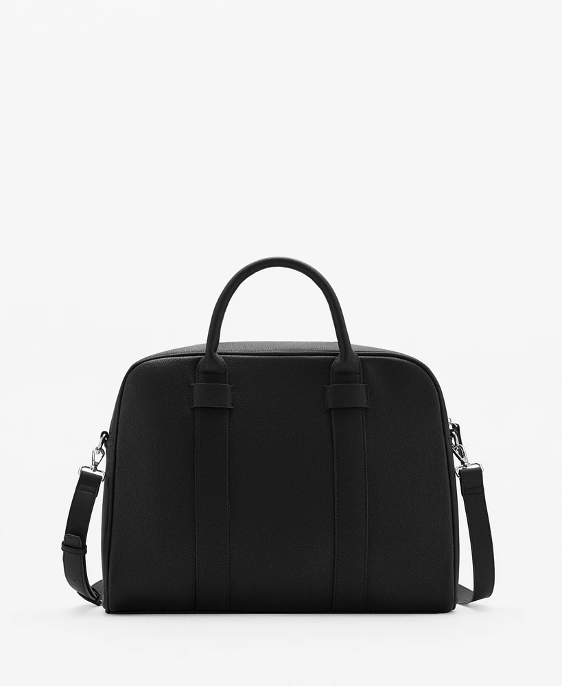 Mango Men's Leather-Effect Briefcase