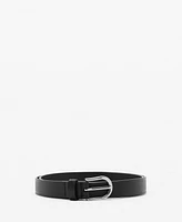 Mango Men's Pebbled Leather Belt